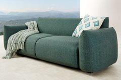 In- und Outdoor Sofa SEAHAWK 205cm türkis Aluminium Olefin wetterfest 2-Sitzer Couch