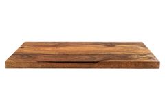 Massives Wandregal PURE 80cm braun stone finish Sheeshamholz Steckregal