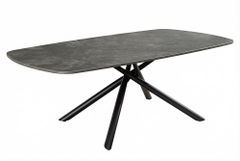 Design Couchtisch OSAKA 110cm anthrazit Keramik schwarz Metall mit Sterngestell