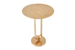Runder Beistelltisch ELEGANCE 60cm gold Metall Aluminium handmade