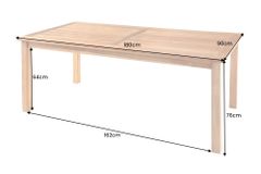Massiver Gartentisch EMPIRE TEAK 180cm natur Teakholz