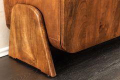 Massives TV-Board BRASIL 160cm braun Mangoholz drei Fächer Lowboard