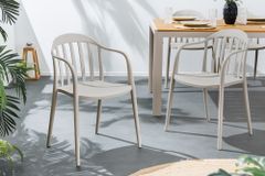 In- und Outdoor Gartenstuhl STUDIO ITALIA taupe stapelbar wetterfest