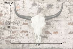 Imposanter Büffelschädel EL TORO 70cm natur massives Aluminium