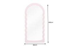 Design Wandspiegel WAVE 160cm rosa