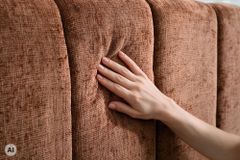 Design Boxbett ADLON 180x200cm rostbraun Chenille Cremona mit Stauraum und Lattenrost