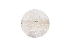 Runder Kurzflor Teppich DESERT PATINA 150cm sand greige taupe Indoor