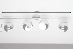 Moderne Deckenleuchte BUBBLE  105cm silber Chrom Pendelleuchte