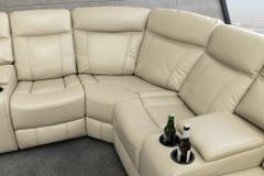 Exklusiver 5er Kinosessel HOLLYWOOD beige Ecksofa Getränkehalter Stauraum