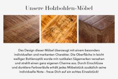 Industrial 2er Set Beistelltische ELEMENTS 60cm Mangoholz massiv rund schwarzes Metallgestell