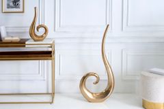 Moderne Vase WAVE XL 106cm gold Aluminium poliert Dekoration