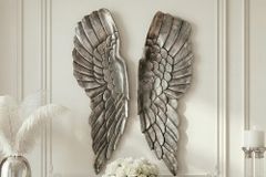Riesige Wanddekoration FALLEN ANGEL 65cm Engelsflügel im asymmetrischen Design