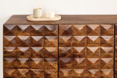 Massives Sideboard VULCANO 180cm hängend natur Mangoholz
