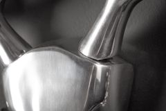 Moderne Wanddekoration VEADO 100cm silber Hirschgeweih