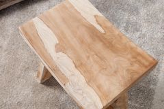 Massiver Hocker ZEN 40cm Teakholz Beistelltisch
