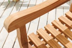 Outdoor Gartenbank EMPIRE TEAK 120cm natur Massivholz