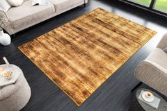 Moderner Teppich SOFT TOUCH 230x160cm senfgelb gold Kurzflor Indoor-Teppich