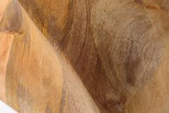 Massiver Hocker TWIST 45cm natur Mangoholz handmade Beistelltisch