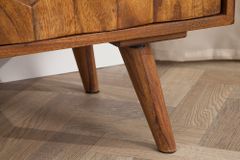 Massivholz Sideboard MYSTIC LIVING 145cm braun Sheesham stone finish Kommode Schubladen