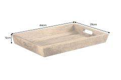 Massives Tablett MAKASSAR 45cm natur Mangoholz