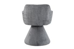Drehbarer Stuhl AMBIENTO grau Bouclé 180° mit Auto-Return Polsterstuhl