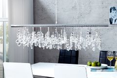 Extravagante Hängelampe DIAMONDS XL 120cm Kristall Lampe mit 9 Leuchten