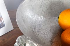 Design Deko-Schale SKULL 35cm silber Aluminium Totenkopf