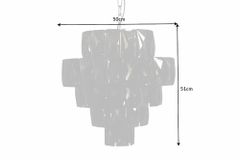 Extravaganter Kronleuchter KRISTALL 50cm edel-grau mit Glasprismen