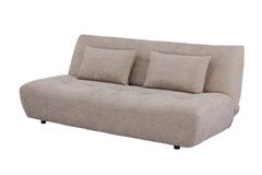 Modernes Schlafsofa ELYPSE 200cm greige Chenille 3-Sitzer Couch inkl. Kissen