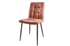 Retro Design Stuhl MODENA vintage braun mit Ziersteppung