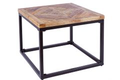 Massiver Beistelltisch INFINITY HOME 60cm Mangoholz Industrial Design