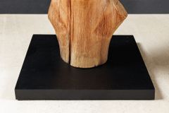 Design Stehlampe TREE NATURE 180cm Massivholz Leinenschirm handmade