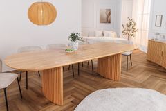 Ausziehbarer Esstisch VALHALLA WOOD 220-280cm natur Eichenholz