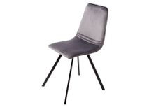 Retro Stuhl AMSTERDAM CHAIR dunkelgrau Samt Designklassiker