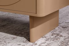 Design Couchtisch SAVOY 120cm grau beige greige Keramik Travertin mit Schublade