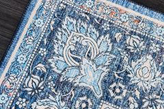Vintage Teppich HERITAGE 230x160cm blau beige rot Flachgewebe Muster
