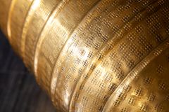3er Set Blumentopf ORIENT 25/20/15cm Metall gold Hammerschlag Design