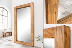 Massiver Spiegel JAVA 180cm natur recyceltes Teakholz hängend oder stehend