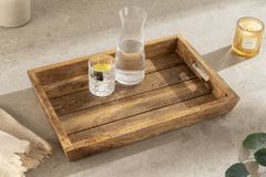 Massives Tablett MAKASSAR 45cm natur Mangoholz