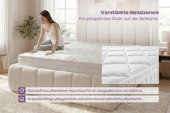 Ergonomische Boxspringmatratze CLOUD FLEX 180x200cm Tonnentaschenfederkern 7-Zonen