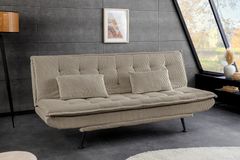 Modernes Schlafsofa JAZZ 190cm greige Cord 3-Sitzer Couch