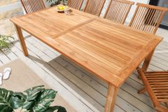 Massiver Gartentisch EMPIRE TEAK 180cm natur Teakholz
