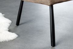 Moderne Sitzbank BIG GEORGE 160cm taupe Flachgewebe Taschenfederkern schwarz
