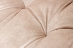 Design Barhocker MILANO champagner beige Samt Barstuhl mit Lehne Metall schwarz