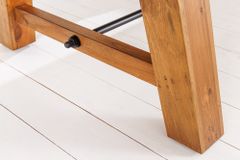 Massiver Esstisch FINCA 300-400cm vintage braun verlängerbar Pinienholz Bohlenoptik