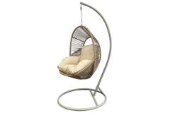 In- und Outdoor Hängesessel AIR ROPE beige greige inkl. Kissen