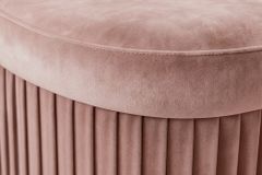 Faltbare Polsterbank ÉLAN 80cm rosa Samt Sitzbank mit Stauraum