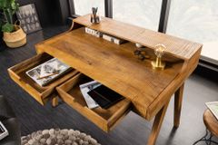 Massiver Sekretär MONSOON 120cm Mangoholz Schreibtisch