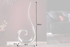Moderne Vase WAVE XL 106cm silber Aluminium poliert Dekoration