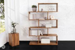 Massives Regal MAKASSAR XL 150cm braun Mangoholz honey finish Bücherregal